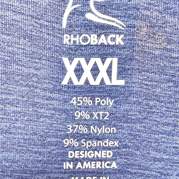 Men’s Rhoback Blitz tech tee, size XXXL, Deep Navy color - Picture 2 of 4